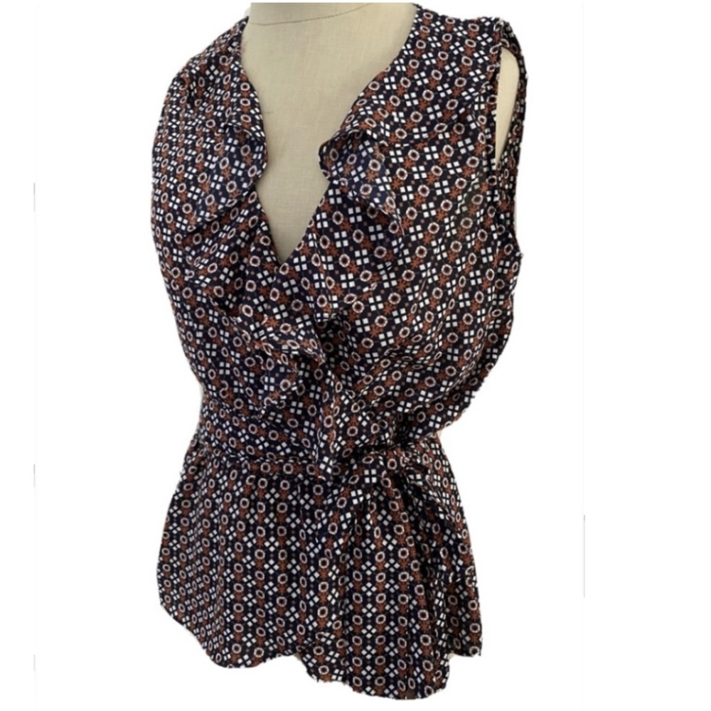 (NEW $59 TAG) MAX STUDIO sexy ruffled side tie top